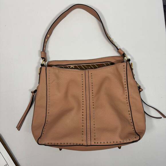 Montana West Handbags - Montana West Large Leather Hobo Handbag for Women Concealed Carry Studded Purse